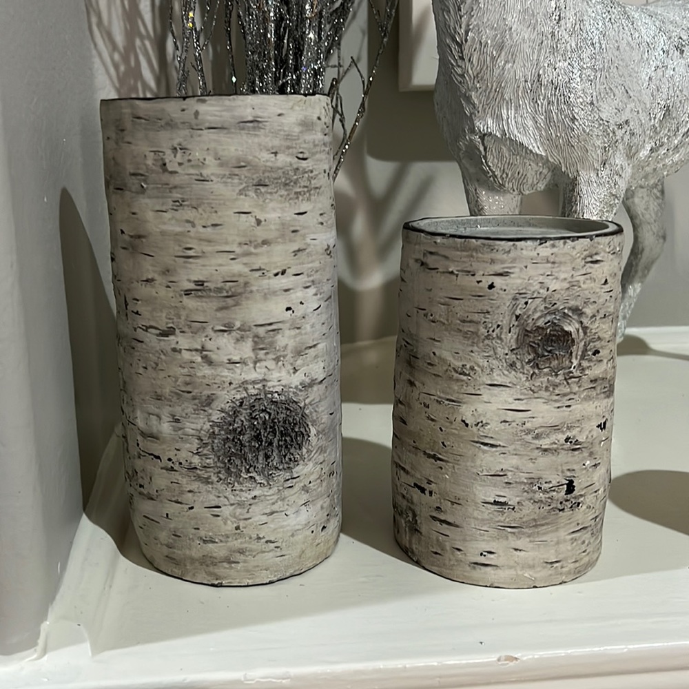 Hobby Lobby Christmas candle pedestals - set of 2